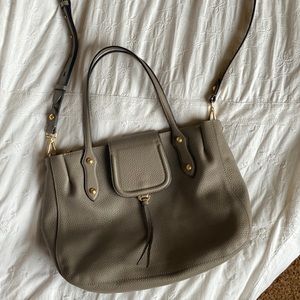 ANNABEL INGALL CAMILLA SATCHEL - TAUPE/ROSE GOLD